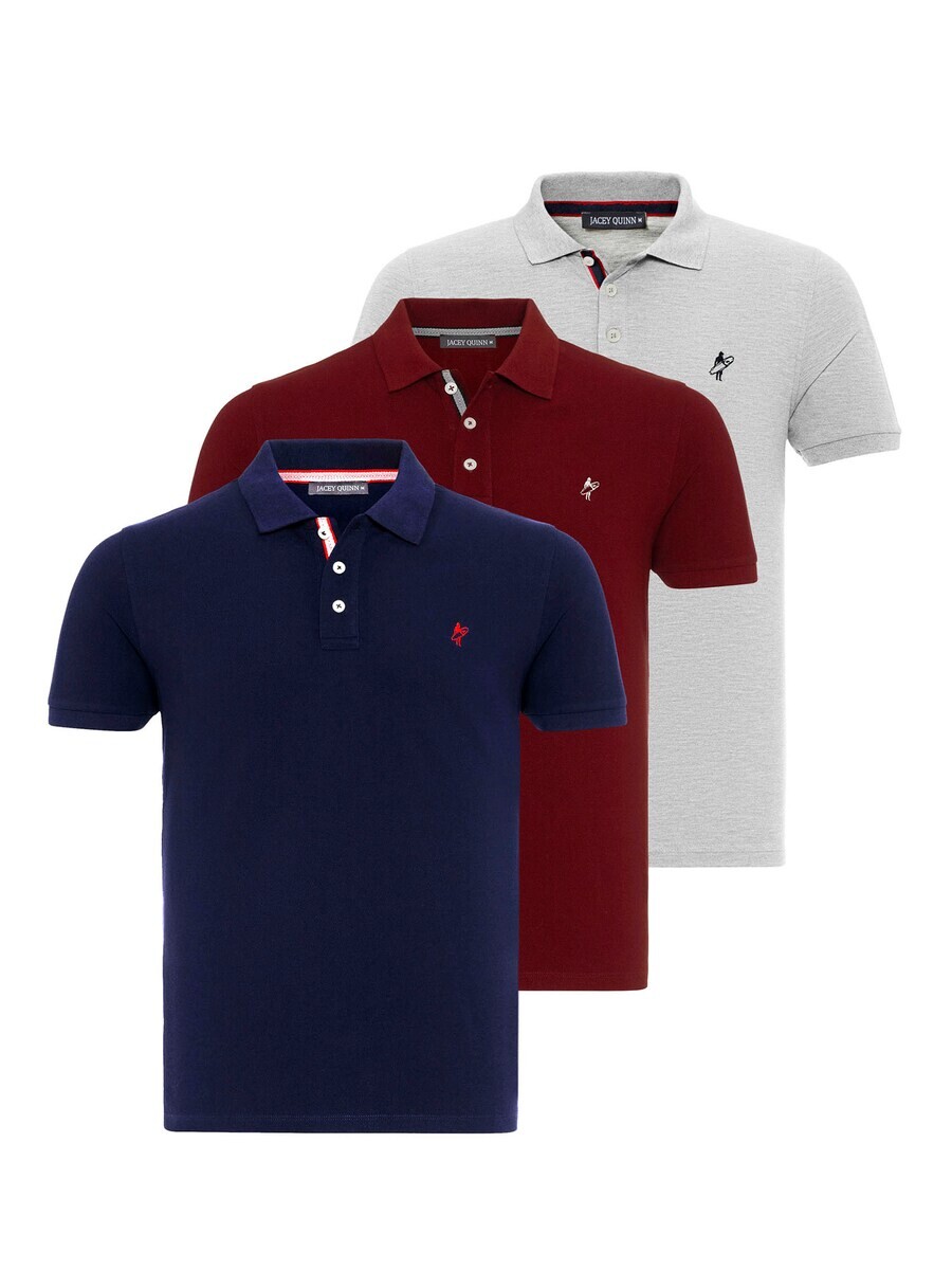 

Рубашка поло Jacey Quinn Shirt, цвет navy/light grey/bordeaux