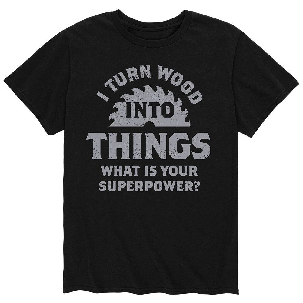 

Мужская футболка Turn Wood Into Things Licensed Character, черный