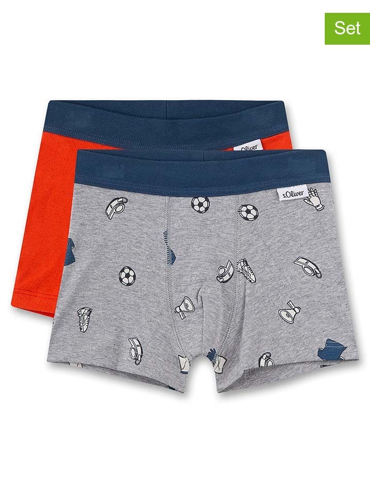 

s.Oliver Комплект из 2 штук: боксерские шорты серо-красного цвета