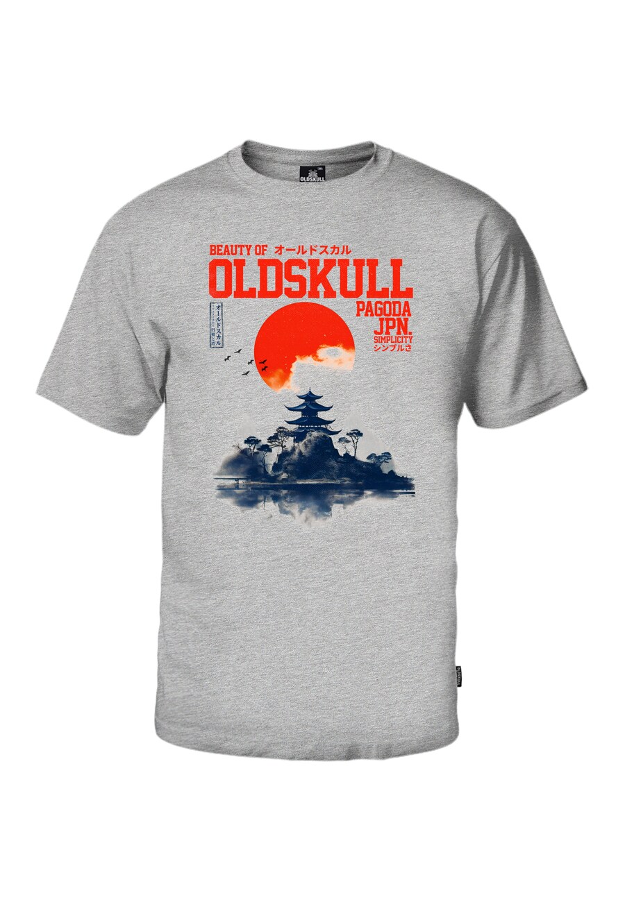 

Рубашка Oldskull Asian Temple, серый