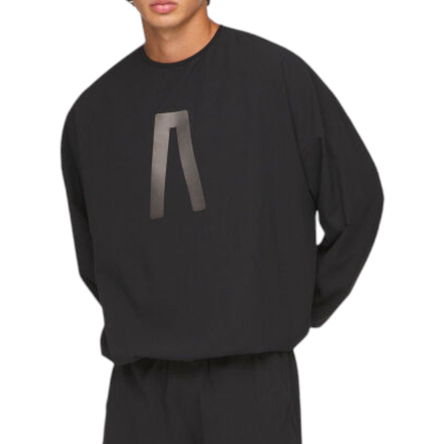 Футболка с длинными рукавами Adidas x FEAR OF GOD ATHLETICS Meltaway Oversized 'Jet Black' — фото 3