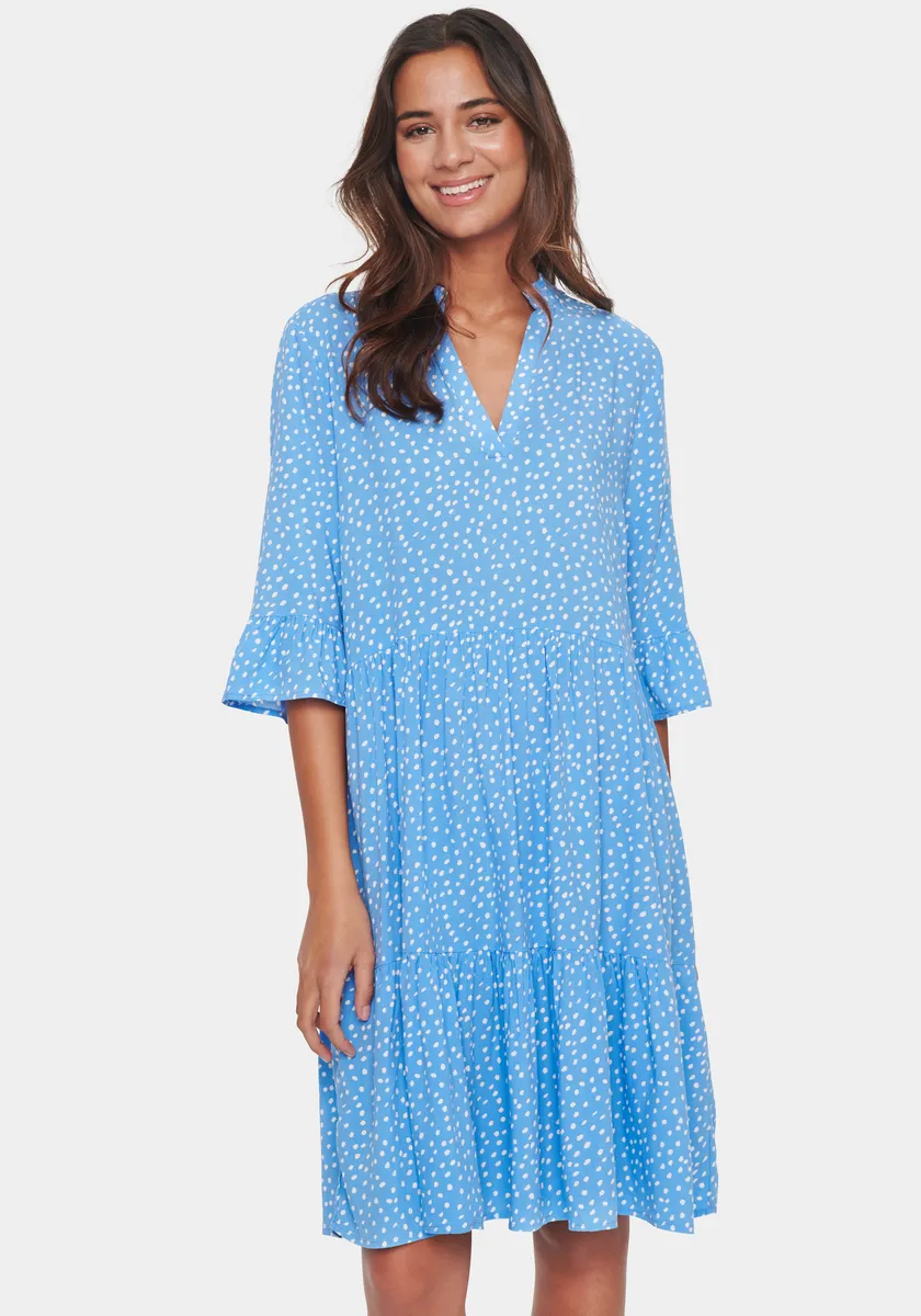 

Летнее платье Saint Tropez "EdaSZ Dress", с воланом и рукавами 3/4, цвет Ice Drea Dots