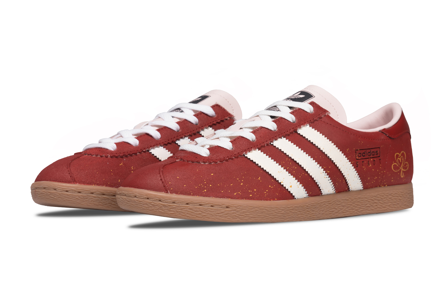 Adidas Originals Кроссовки Stadt Crimson Gold Abrasion Resistant Low top German Army Trainers Unisex Red — фото 4