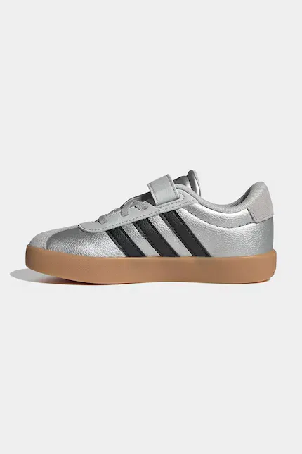 Кроссовки детские VL COURT 3.0 Adidas, серебряный — фото 4