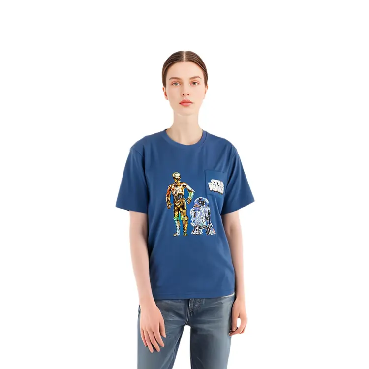 Футболка унисекс Lake Blue Uniqlo, цвет Lake Blue — фото 3