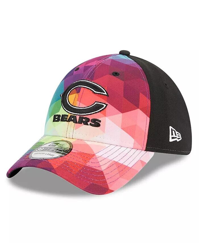 

Мужская и женская разноцветная черная бейсболка Chicago Bears 2023 NFL Crucial Catch 39THIRTY Flex New Era