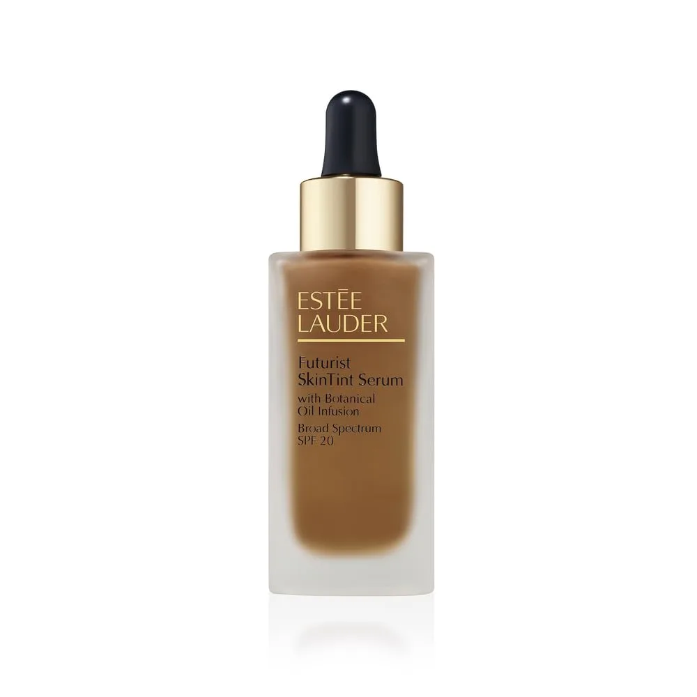 Тональный крем-сыворотка Estée Lauder Futurist Skin Tint Serum Foundation SPF 20 с глицерином | Легкое покрытие, 30 мл, 5W1 Bronze - Deep with warm golden undertones