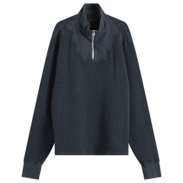 

Вывернутый наизнанку пуловер яхтенного типа с половинной молнией Les Tien, faded черный