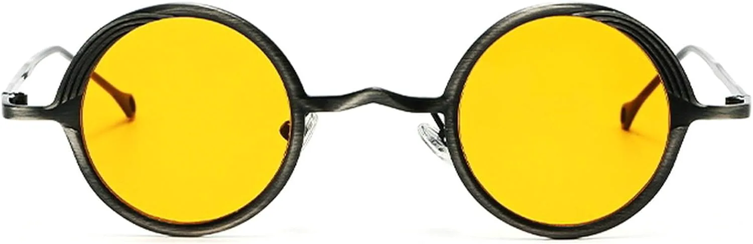 

Ретро классические металлические маленькие круглые панк-солнцезащитные очки для мужчин и женщин, поляризованные, модные солнцезащитные очки UV400 mincl, Orange