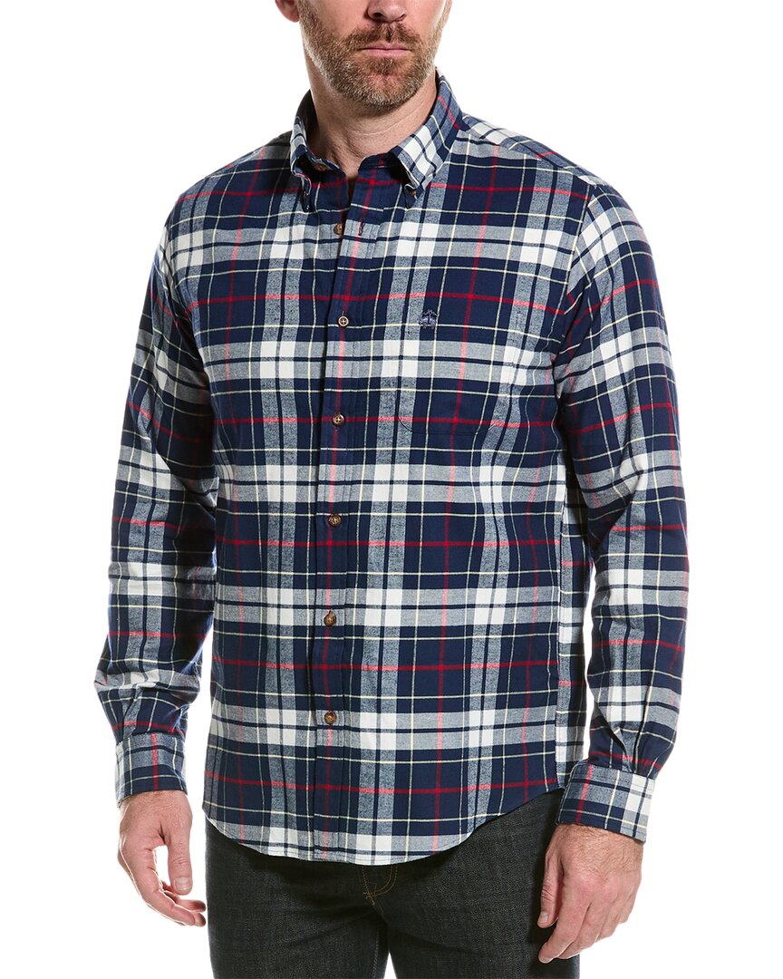 

Рубашка Brooks Brothers Regular Fit из фланели, синий