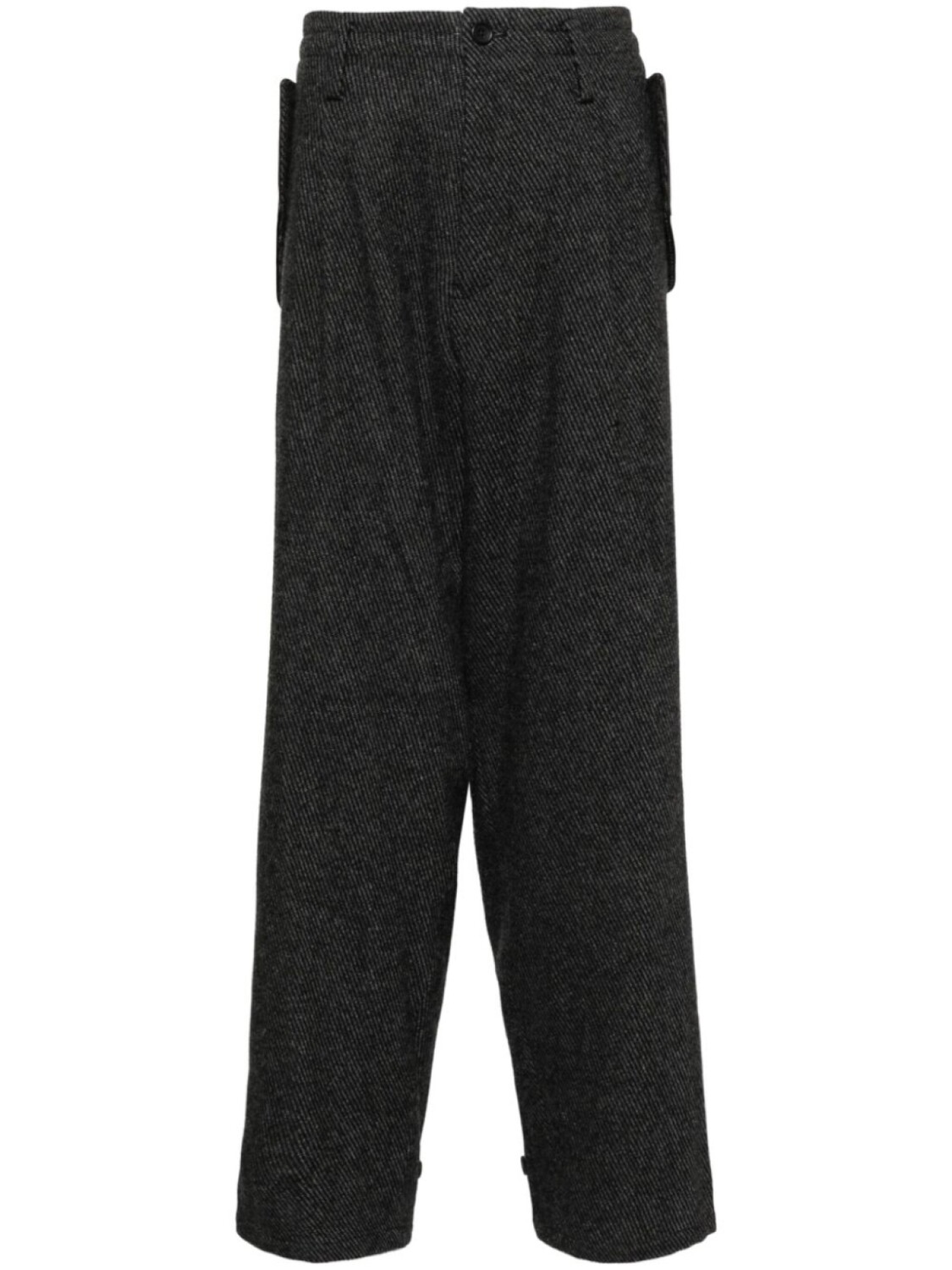 

Зауженные твиловые брюки Yohji Yamamoto, черный