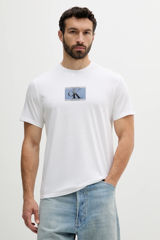 

Хлопковая футболка Calvin Klein, белый