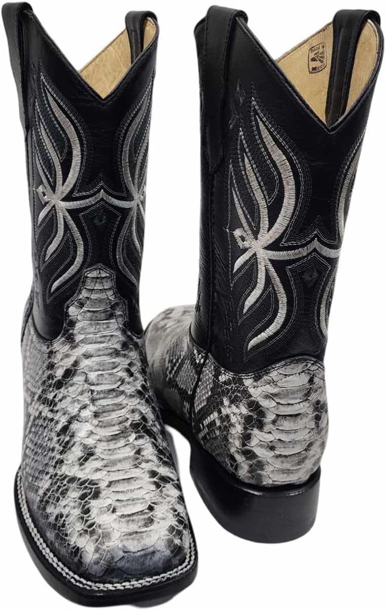 

Ботинки Dona Michi Men Python Print Rodeo Western ручной работы натурального цвета, Natural