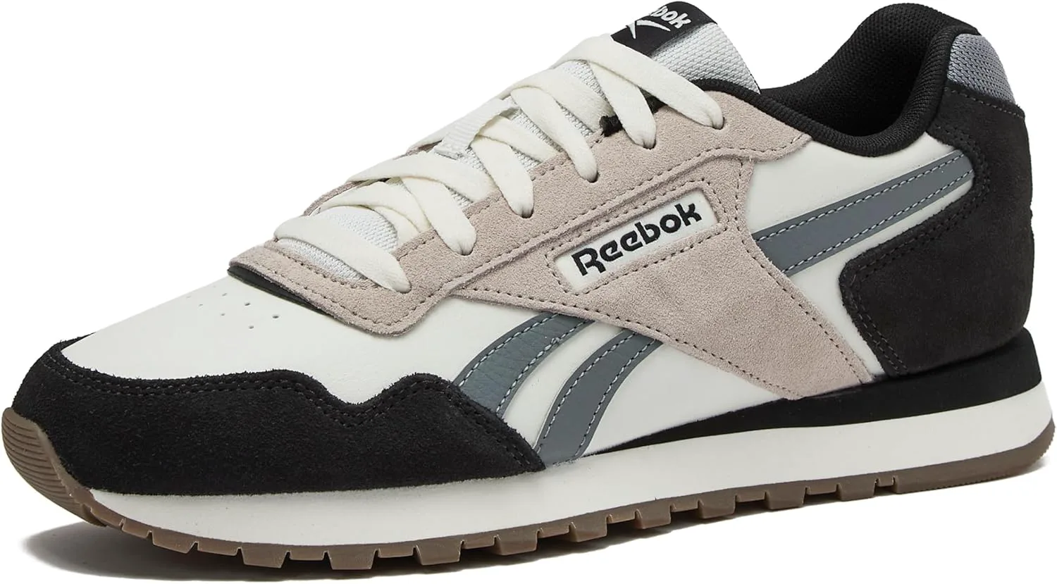 Мужские кроссовки Reebok Glide - черные или белые теннисные туфли, размеры с 7 по 15, белый/черный