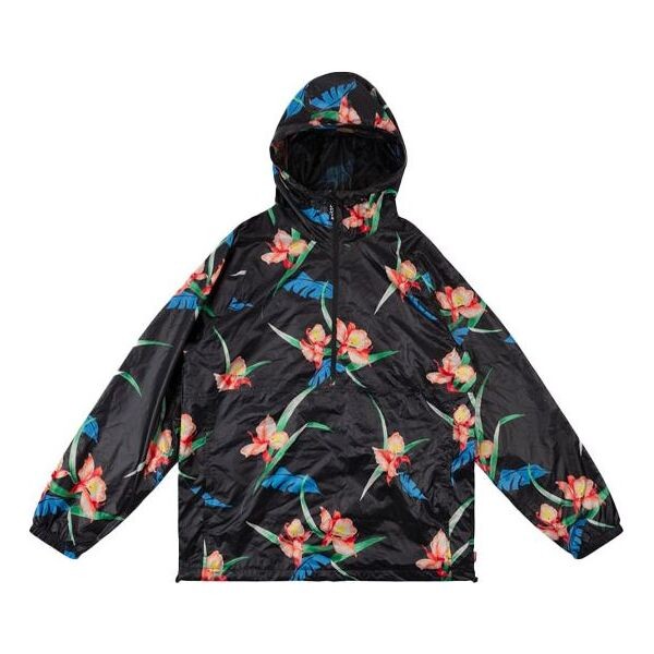 

Куртка Men's Levis Flowers Printing Hooded Jacket Black, черный