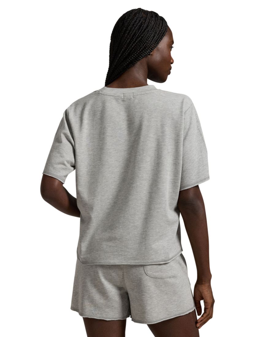 Женский пижамный комплект из двух частей: топ и шорты Polo Ralph Lauren, Gray — фото 3
