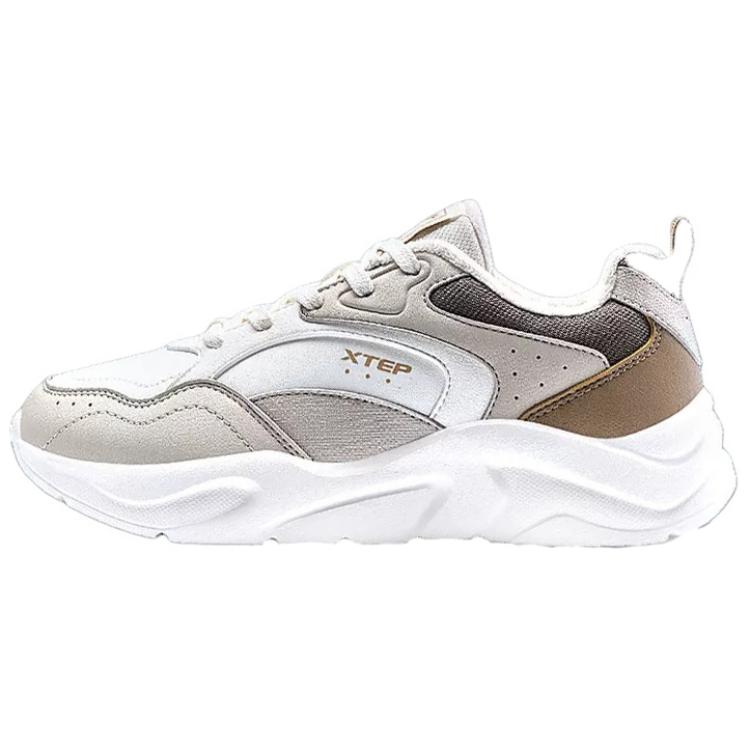 

Кроссовки XTEP Lifestyle Shoes Women's Low-top Sail White/mica Grey/honey Tea Brown, белый