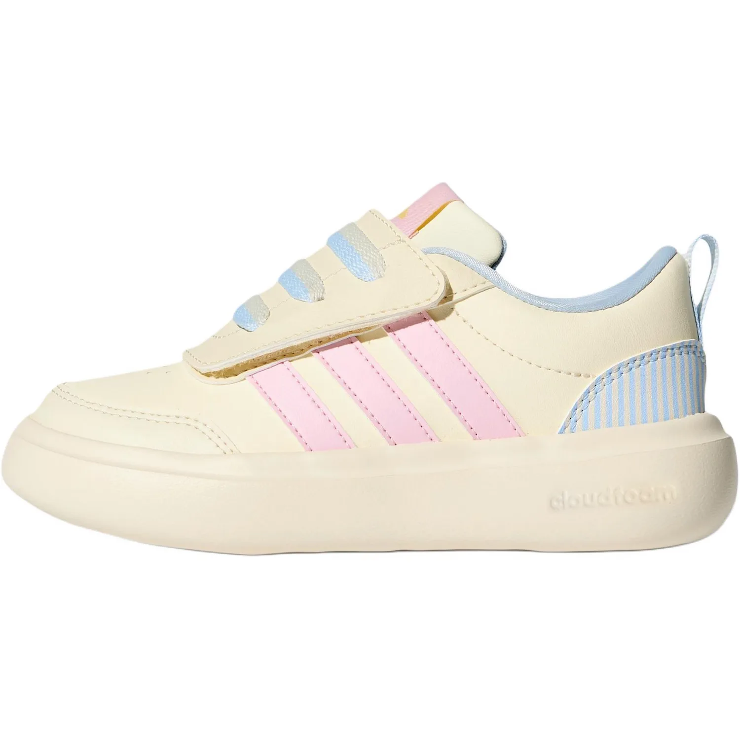 Adidas Повседневные низкие кроссовки для детей beige с противоскользящей, износостойкой, амортизирующей и термостойкой подошвой
