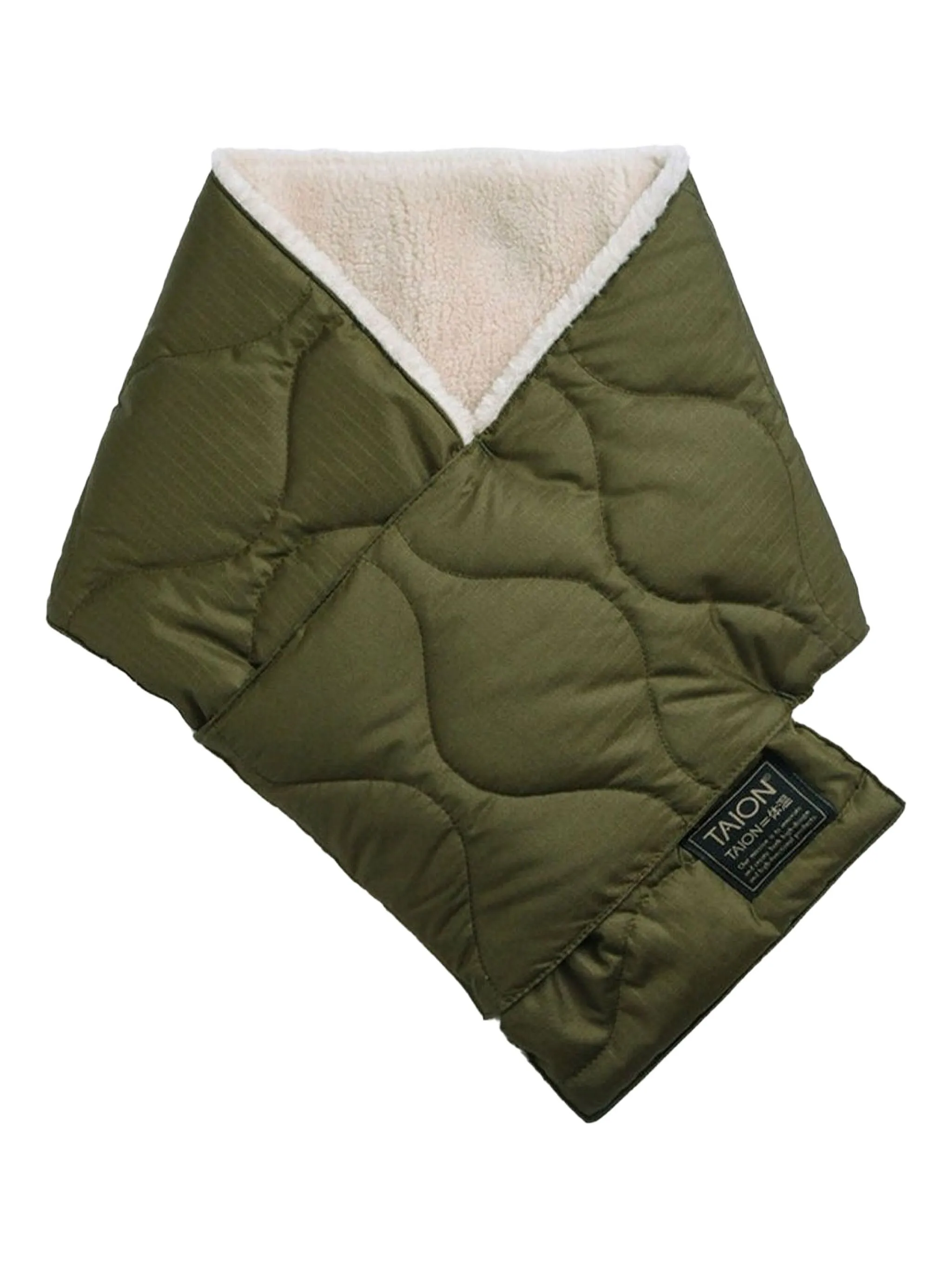 

Двусторонний стеганый шарф Taion, зеленый