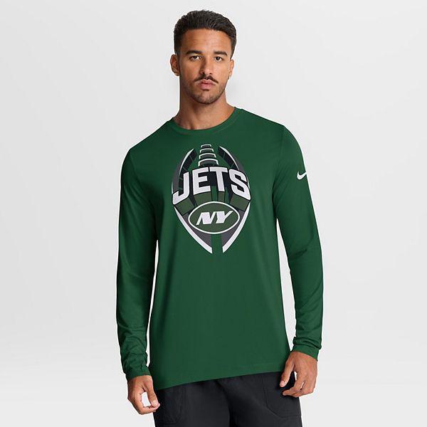 

Мужская зеленая футболка New York Jets Primetime Legend Icon Performance с длинным рукавом Nike