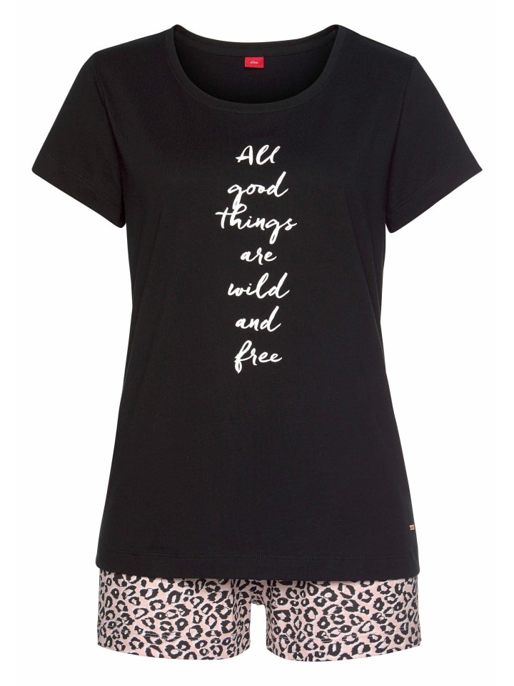 

s.Oliver Коротенькие шорты светло-розового и черного цвета