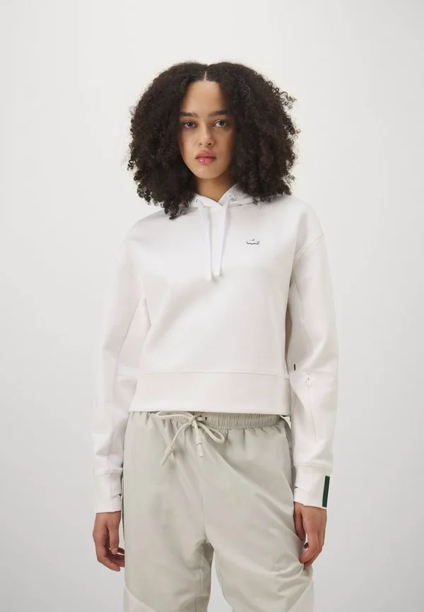 Толстовка с капюшоном Lacoste, White, регулируемый капюшон, белый