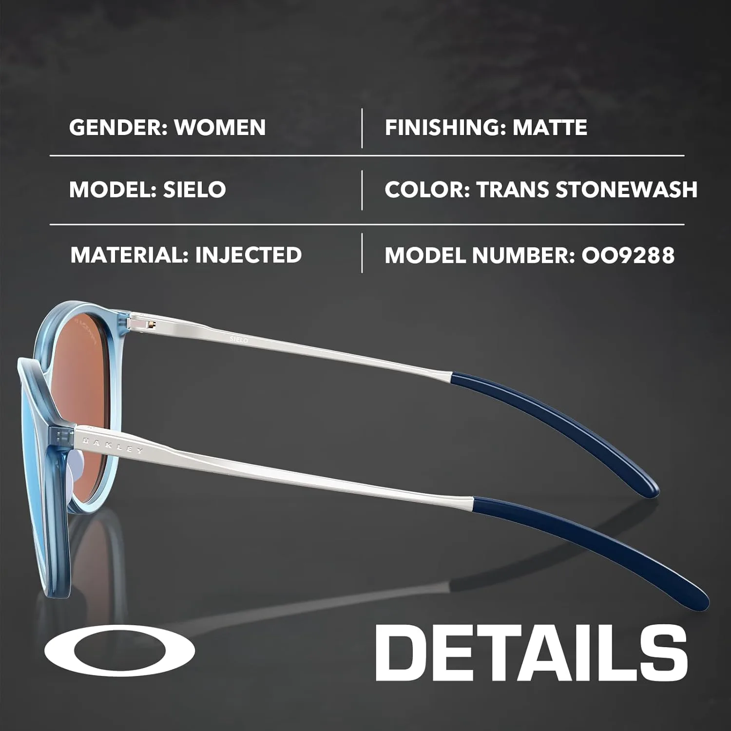 

Солнцезащитные очки Oakley SIELO OO9288 круглой формы в комплекте с фирменным набором для очков, Matte Trans Stonewash Frame | Prizm Deep Water Polarized Lens