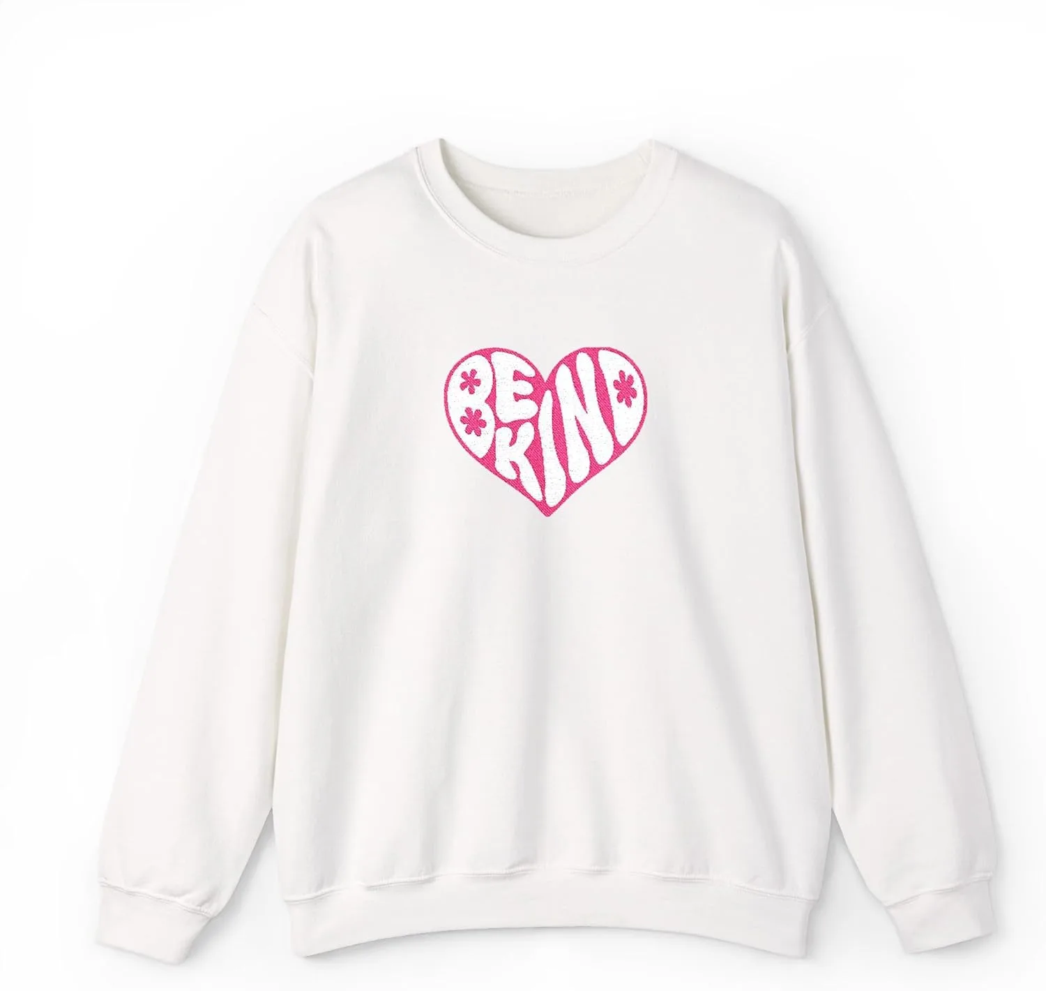 

Be Kind Heart вышитый свитшот, уютный флис cotton-poly