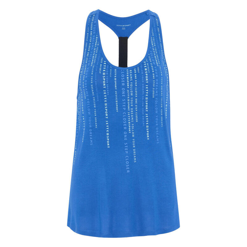 Топ свободного кроя с принтом. JETTE SPORT, цвет blau
