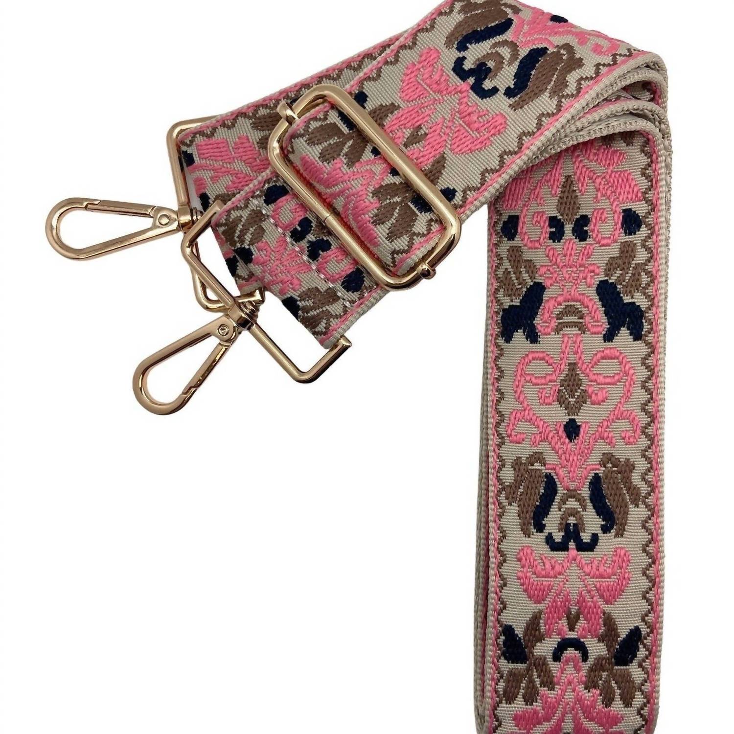 

Cthru Женская сумка через плечо в стиле бохо с парижским гобеленом и регулируемым ремешком для гитары, розового цвета