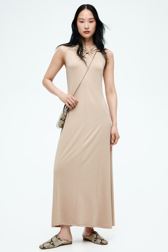 

Платье с узлом H&M, бежевый