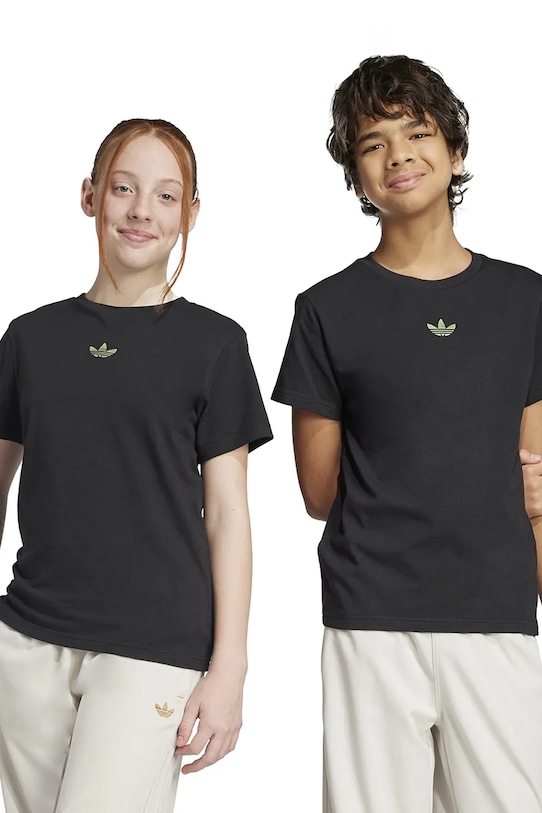 

Детская хлопковая футболка Adidas Originals, черный