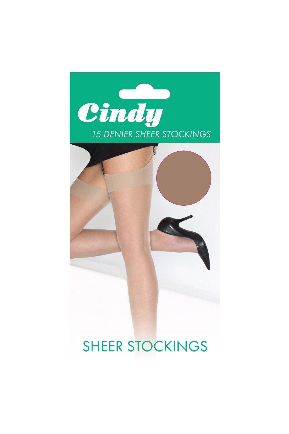 

Прозрачные чулки плотностью 15 ден (1 пара) Cindy, коричневый