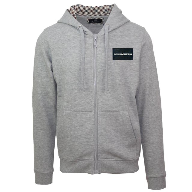 

Серая толстовка на молнии с логотипом Box gothic Aquascutum, серый