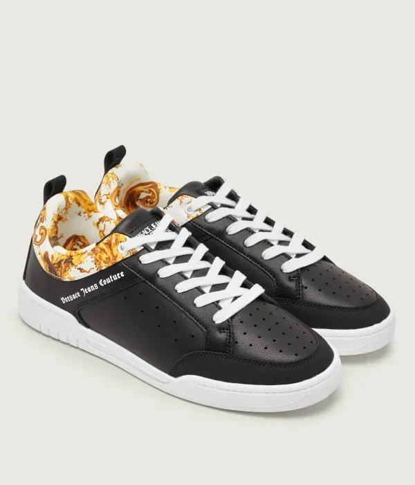 Кожаные кроссовки BROOKLYN SOLE DIS. 63 Versace Jeans Couture, черный — фото 3