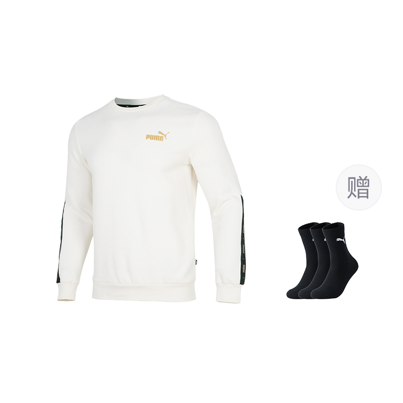 

Мужские толстовки с круглым вырезом, средней толщины, стандартного размера Puma, белый (includes 3 pairs of puma socks)