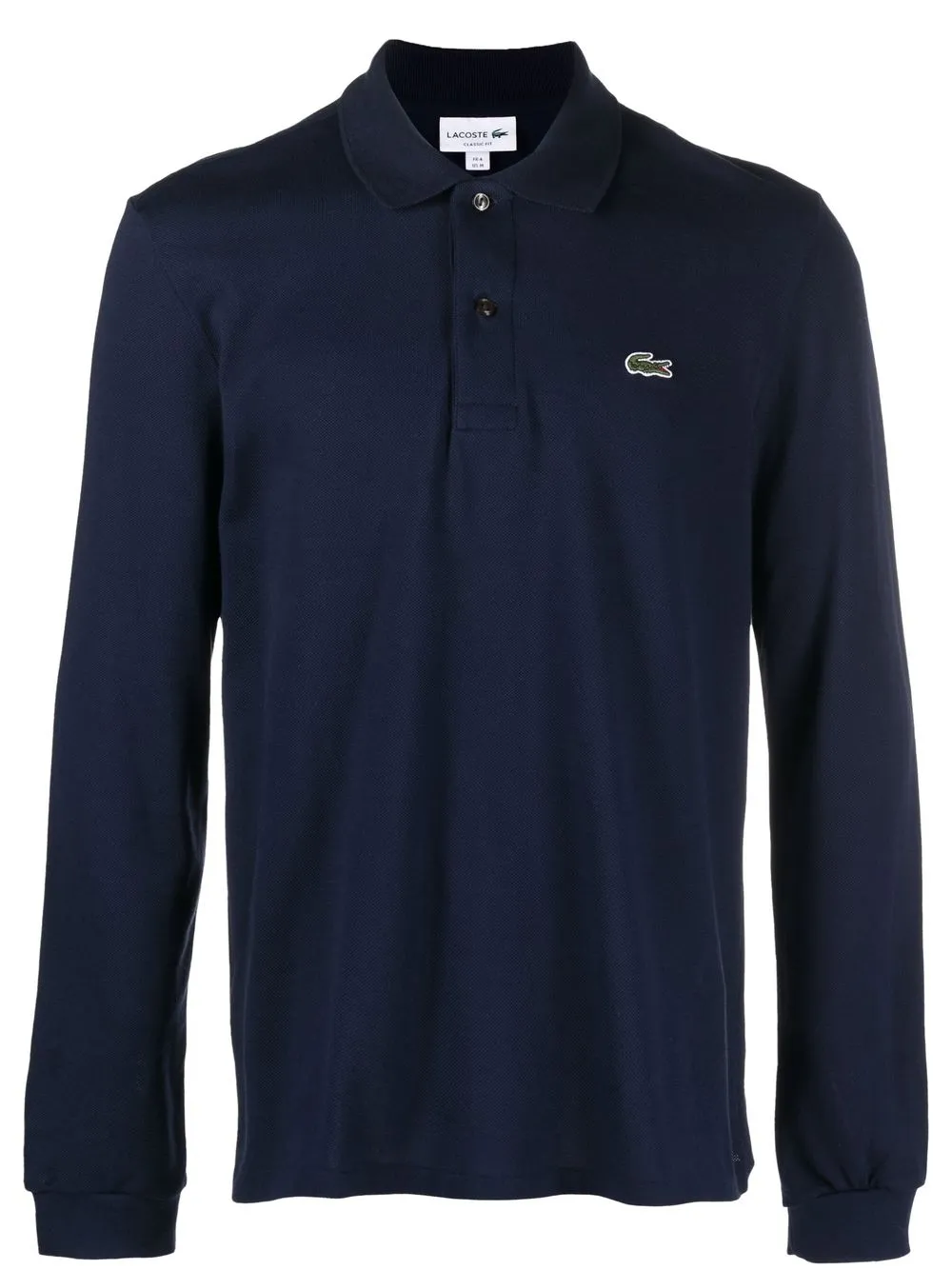 

Рубашка поло с длинными рукавами и нашивкой-логотипом Lacoste, синий