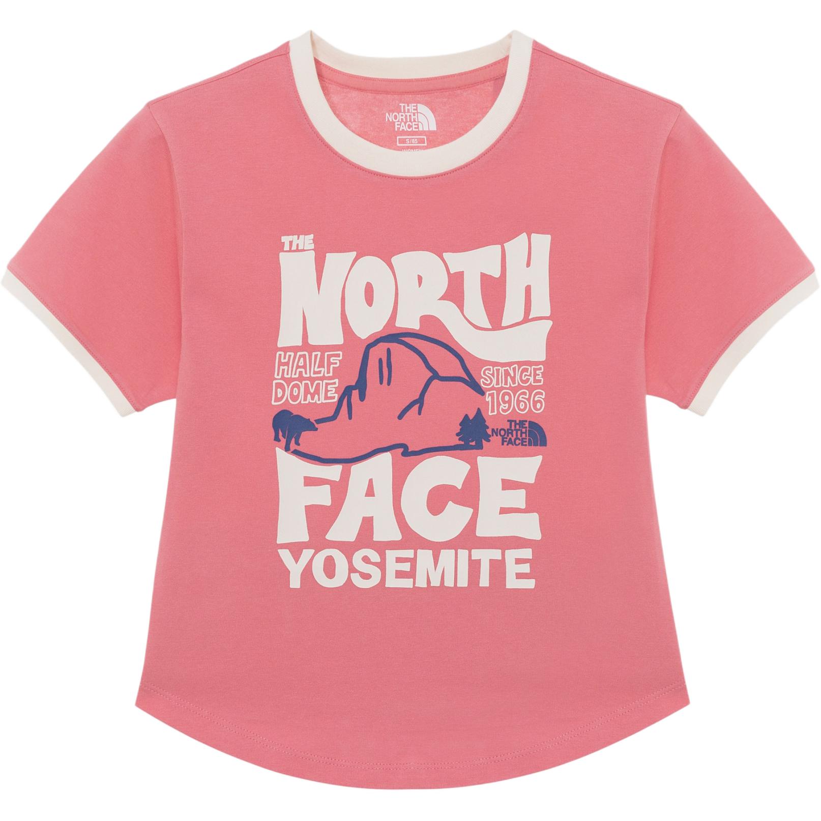 

THE NORTH FACE Футболка женская розово-розовая, Розовый, THE NORTH FACE Футболка женская розово-розовая