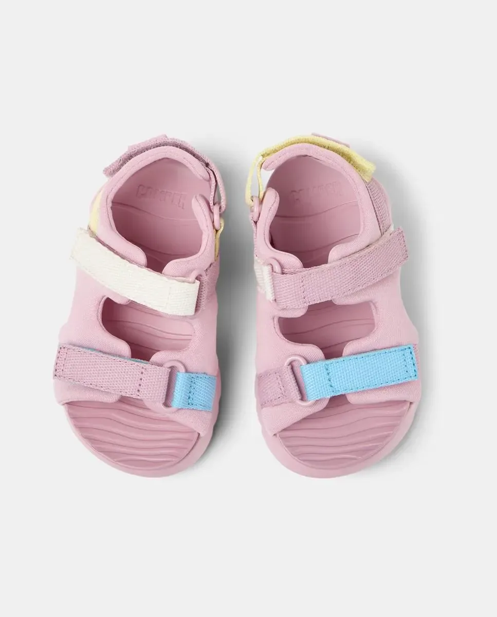 Сандалии для девочек Camper Oruga Sandal, асимметричные, розовый — фото 3