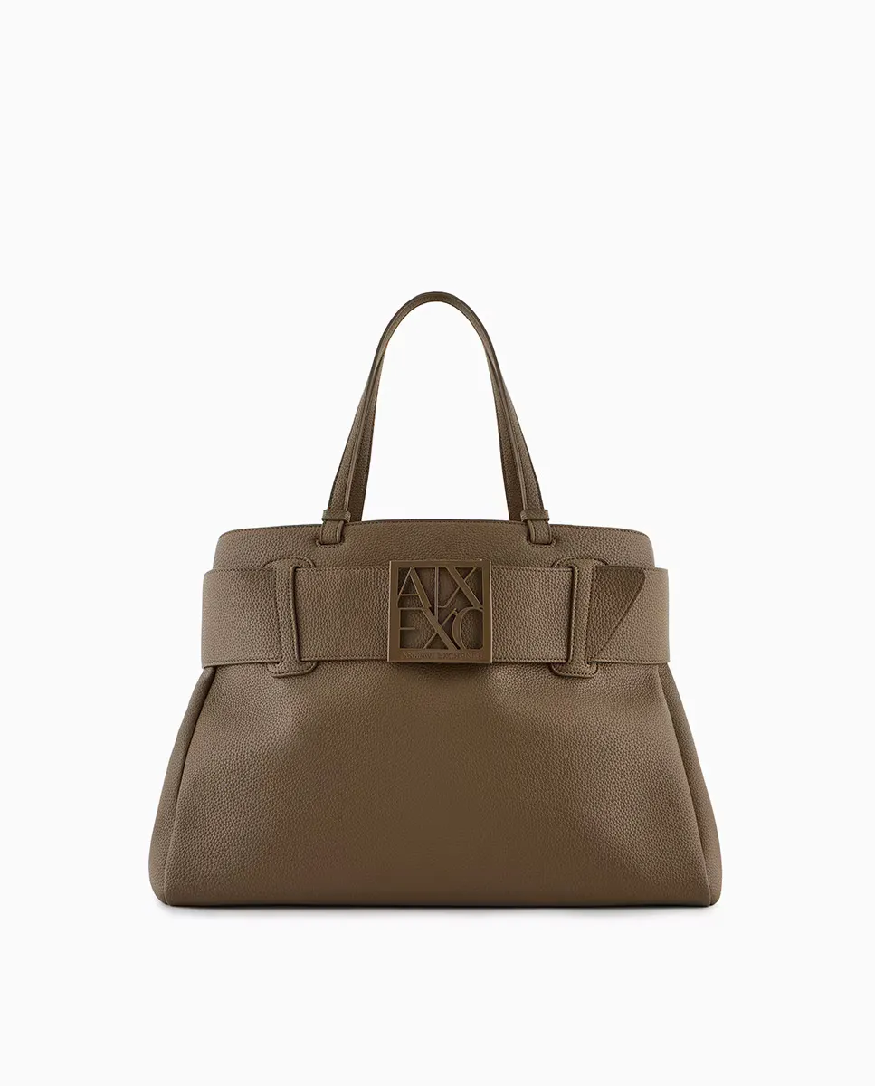 

Женская сумка для покупок среднего размера с ручками через плечо Armani Exchange, цвет Cuero