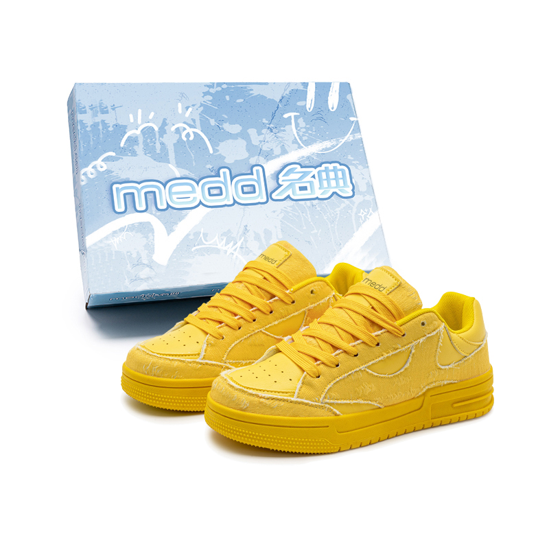 

Легкие дышащие низкие скейтерские кроссовки для увеличения роста Unisex Medd, Electric Glow желтый (Upgraded)