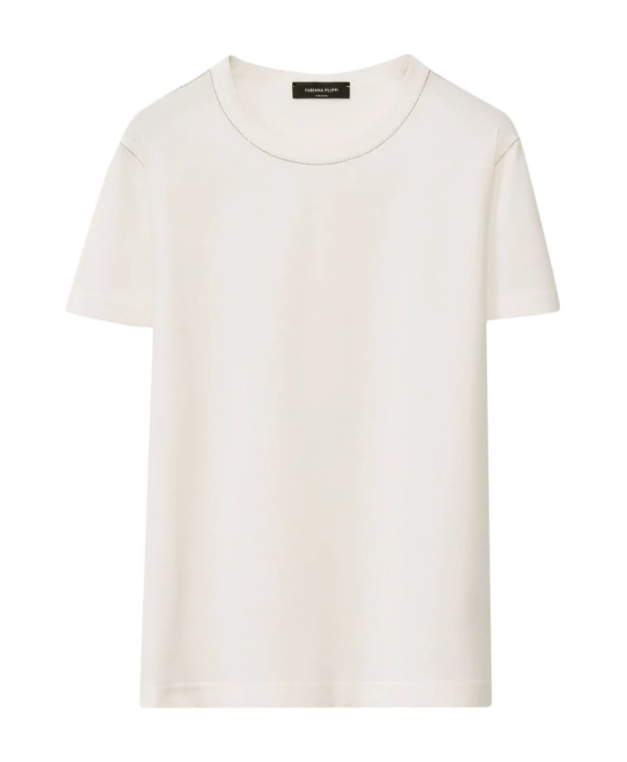 

Стильная трикотажная футболка Fabiana Filippi, белый