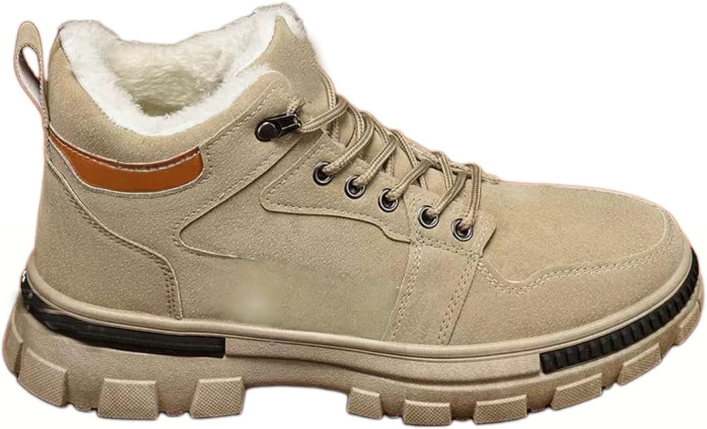 

Мужские ботинки для походов и работы, зимние снегоступы с противоскользящей подошвой, удобные теплые ботинки для активного отдыха на свежем воздухе Generic, хаки