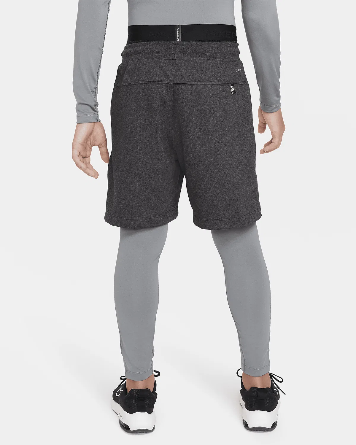 Детские (мальчиковые) лосины Nike Pro Dri-FIT, Smoke Grey/Smoke Grey/Black — фото 2