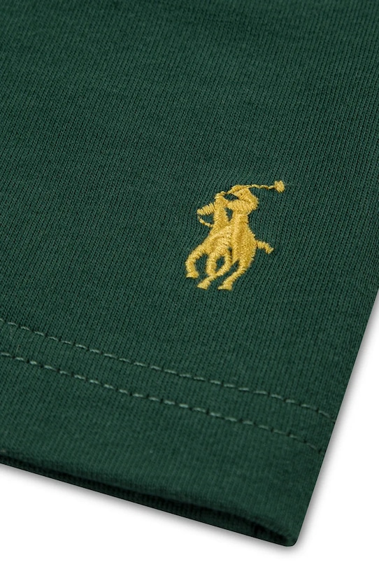Детская хлопковая пижама Polo Ralph Lauren, зеленый — фото 3