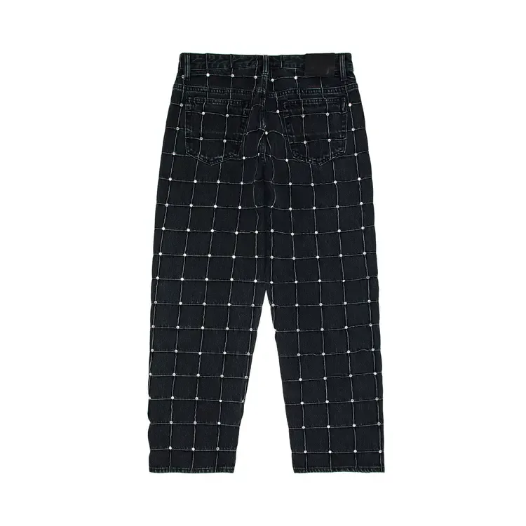 Джинсы Supreme Studded Seam Loose Fit Jean, черные — фото 2