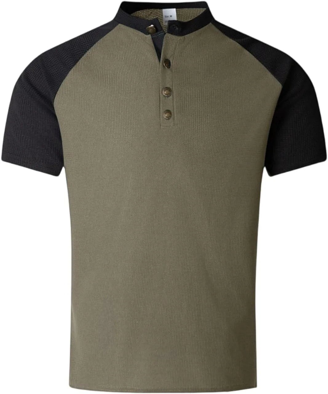 

Мужская повседневная футболка Henley с коротким рукавом, S-2XL WENKOMG1