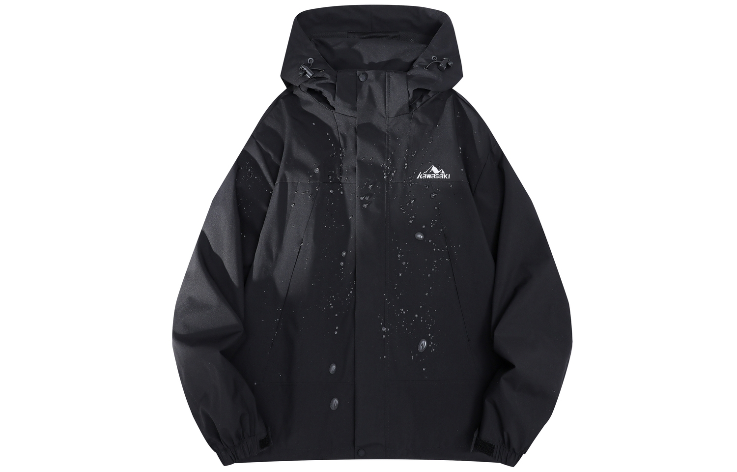 

Водонепроницаемая и ветрозащитная ветровка Unisex Kawasaki, черный (3-в-1)