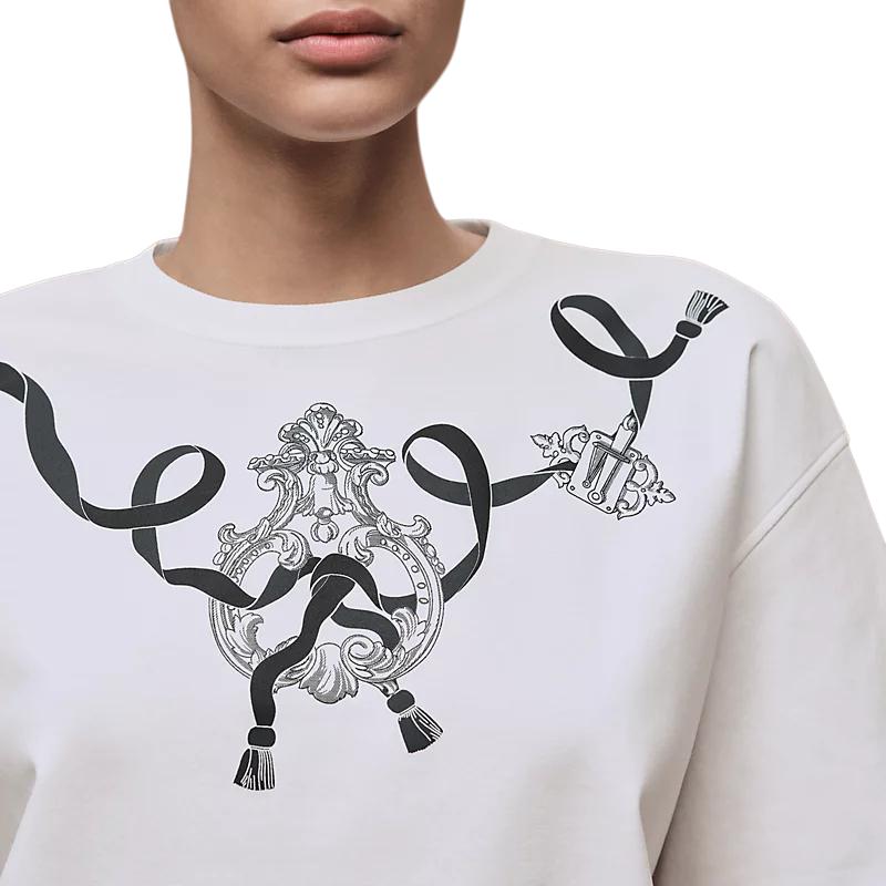 Футболка Regular SS26 для женщин HERMES, белый — фото 4