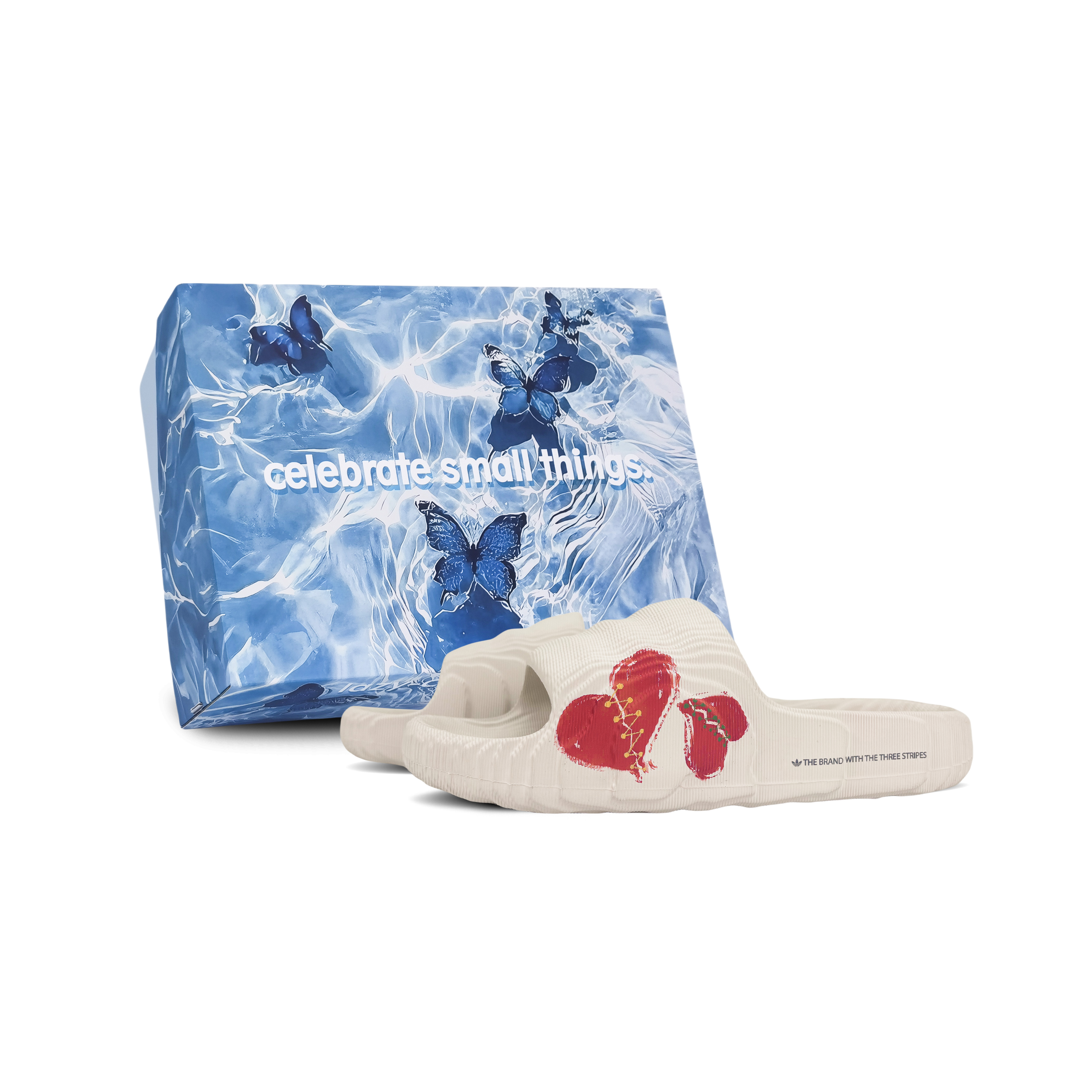 Adidas Originals Тапочки-слайды ADILETTE 22 Slip Slide унисекс, красные, белые